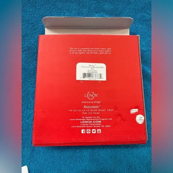 Lenox "Fa La La La La Blah Blah Blah" Silver Tray - Picture 7 of 7
